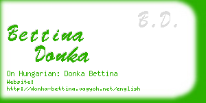 bettina donka business card